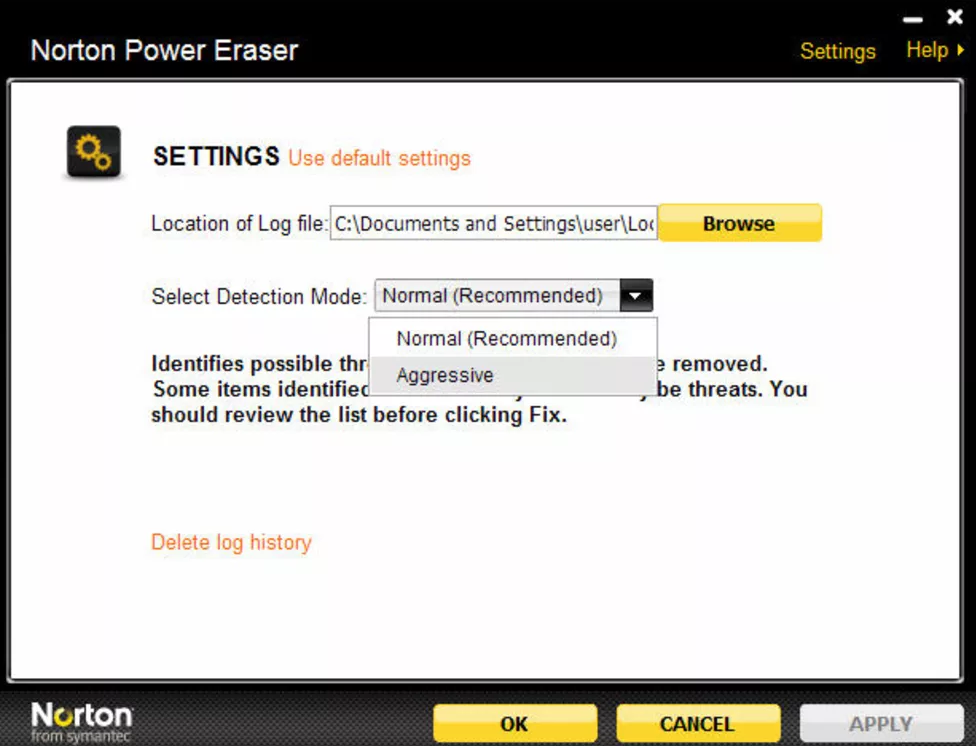 Norton Power Eraser 5.3.0.47 Serial Key